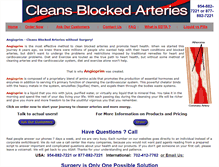 Tablet Screenshot of cleansblockedarteries.com